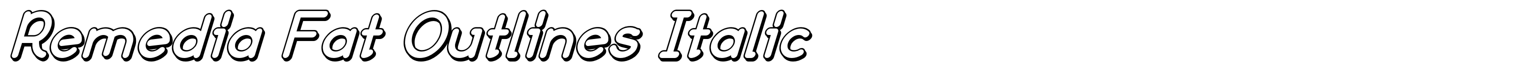 Remedia Fat Outlines Italic